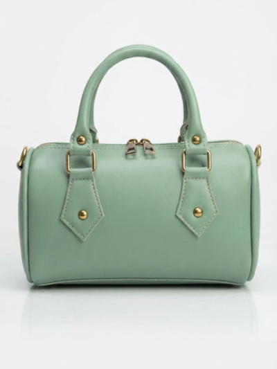 Sac à Main Bowling en Cuir - Vert Menthe