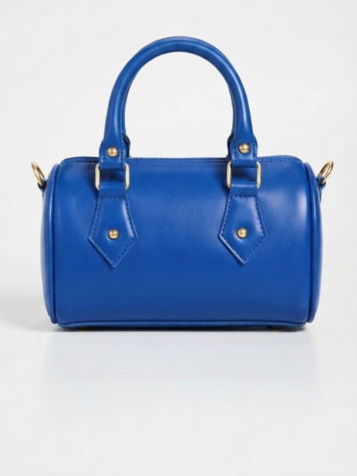 Sac à Main Bowling en Cuir - bleu