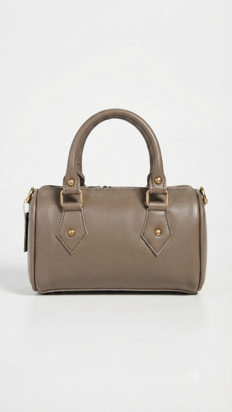 Sac à Main Bowling en Cuir - Kaki