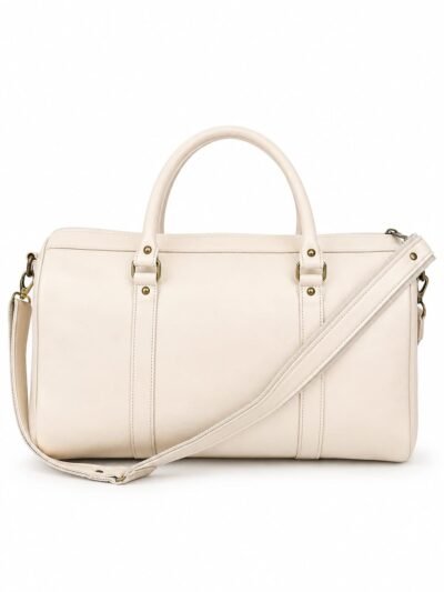 Sac de Voyage en Cuir - Élégance Crème