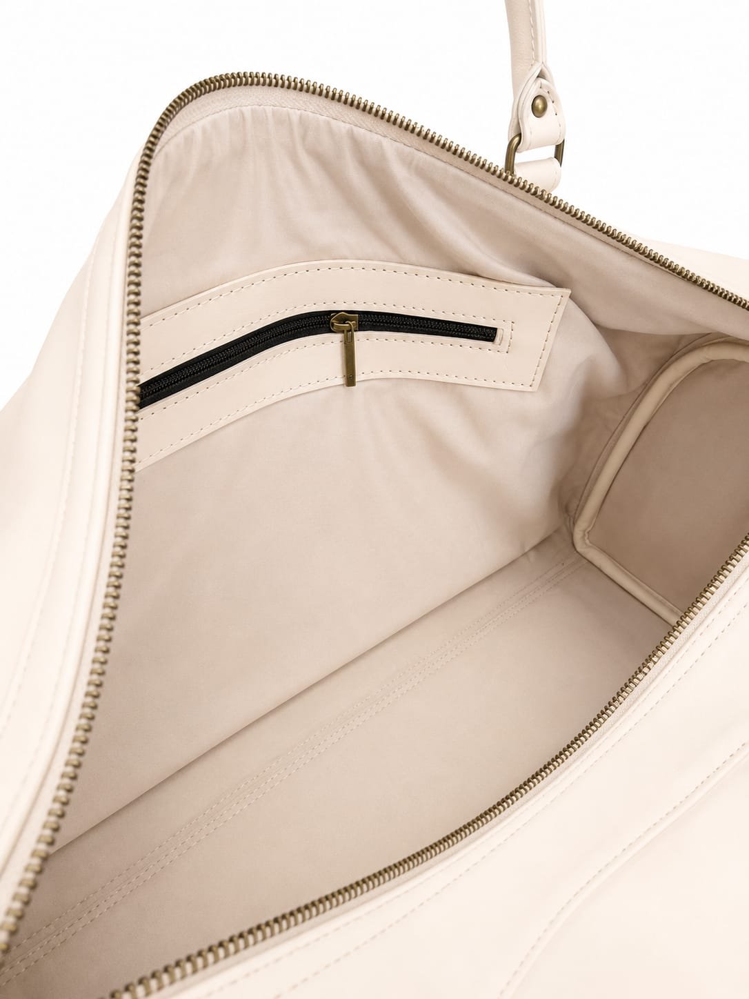 Sac de Voyage en Cuir - Élégance Crème – Image 4