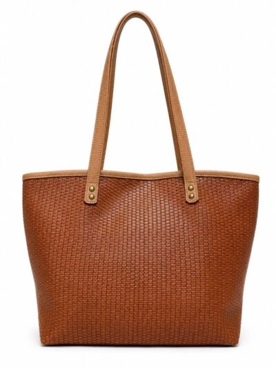 Sac à Main en Cuir Tressé - Marron