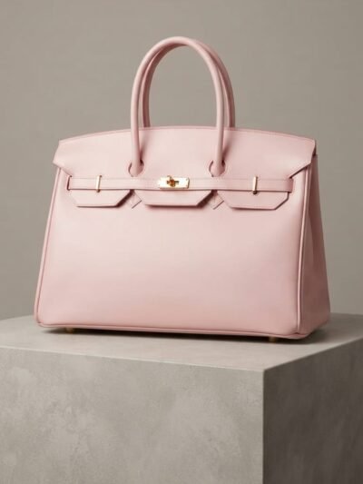 Grand Sac de Voyage rose Élégant en Cuir