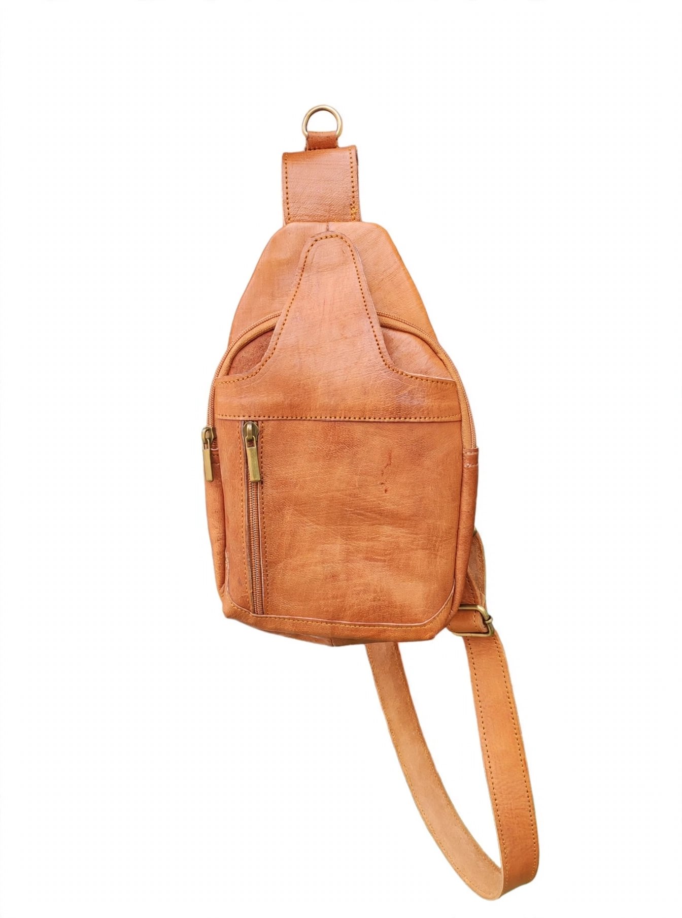 Sac Bandoulière Épaule Cuir Beldi - abaraGh camel